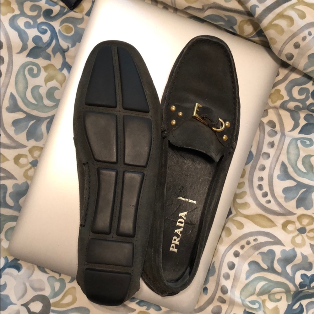 Hunter green Prada loafers - size 39 1/2 - Picture 2 of 2